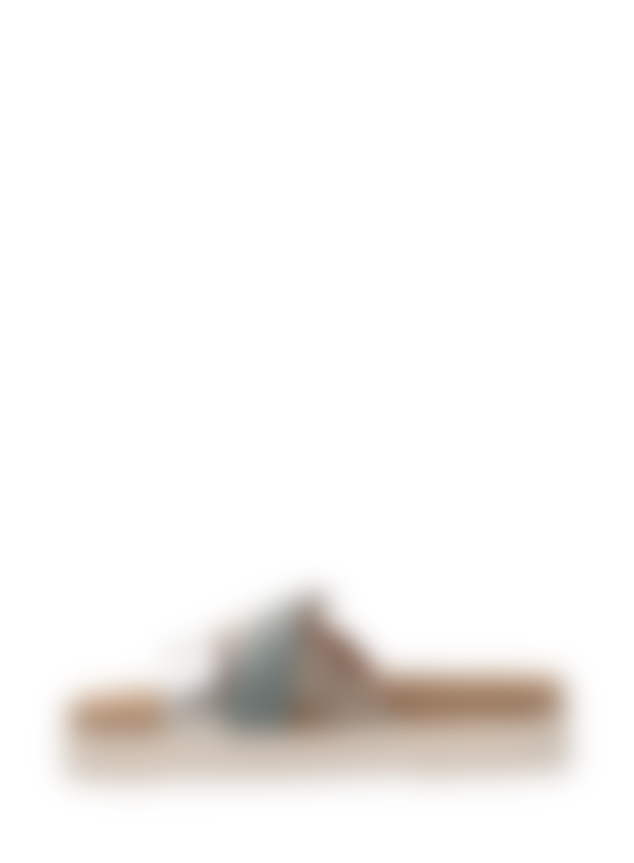Maruti  Bari Leather Sandals In Pixel Off White/Blue & Silver