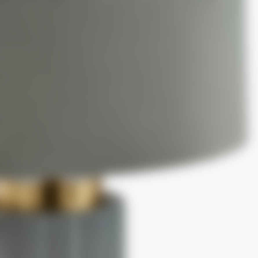 Distinctly Living Mantua Grey Textured Ceramic And Gold Metal - Table Lamp
