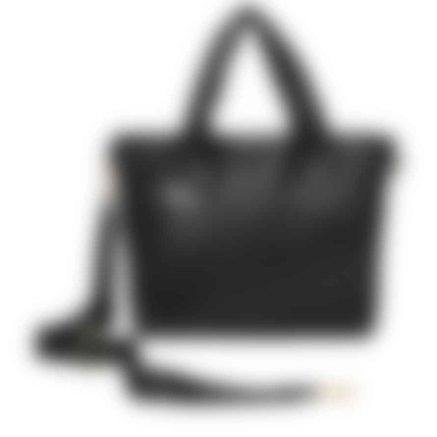 Every Other Bags Every Other Wide Twin Strap Pocketed Tote - Black