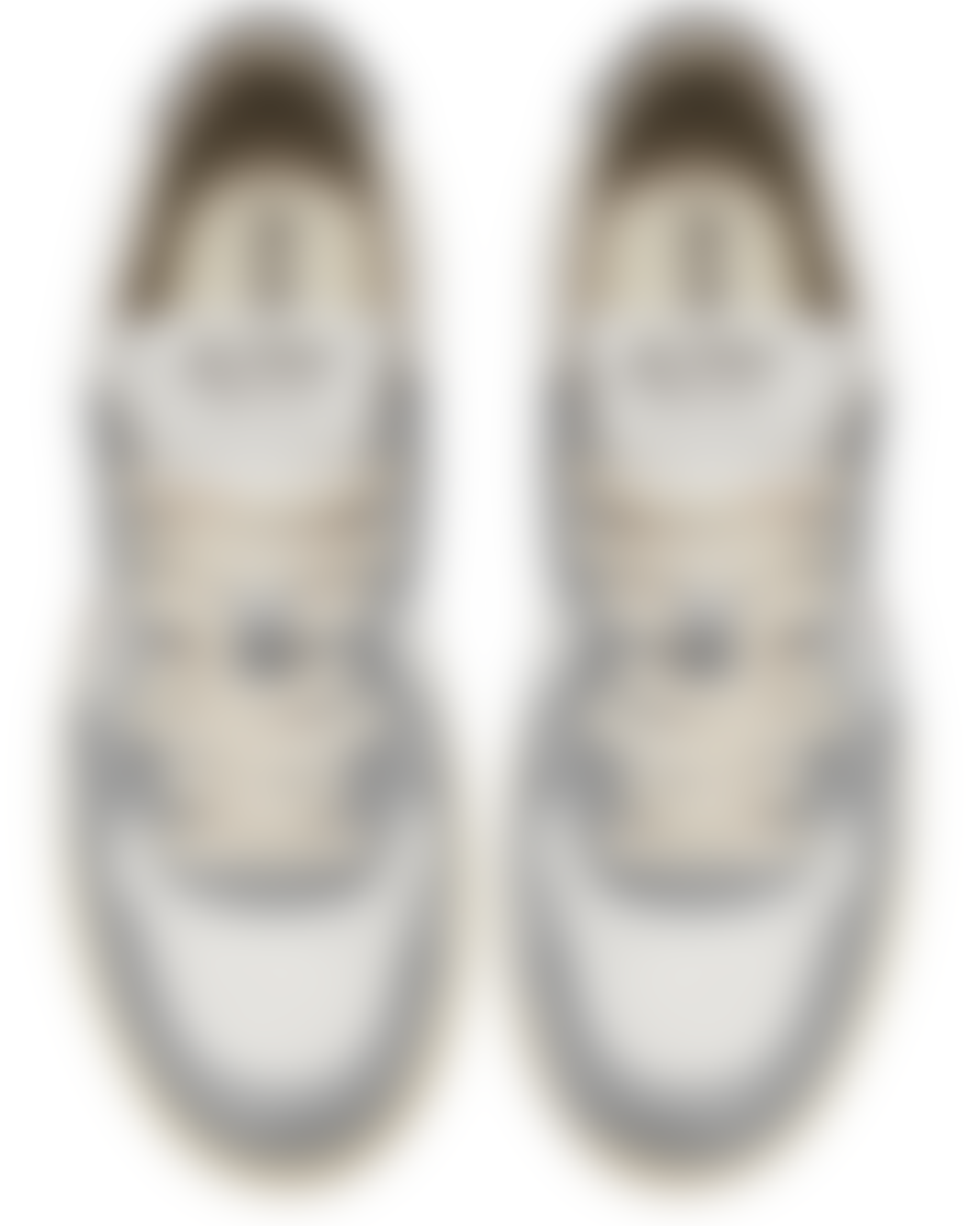Autry Autry Medalist Low Leather Bicolor Sneaker White & Silver