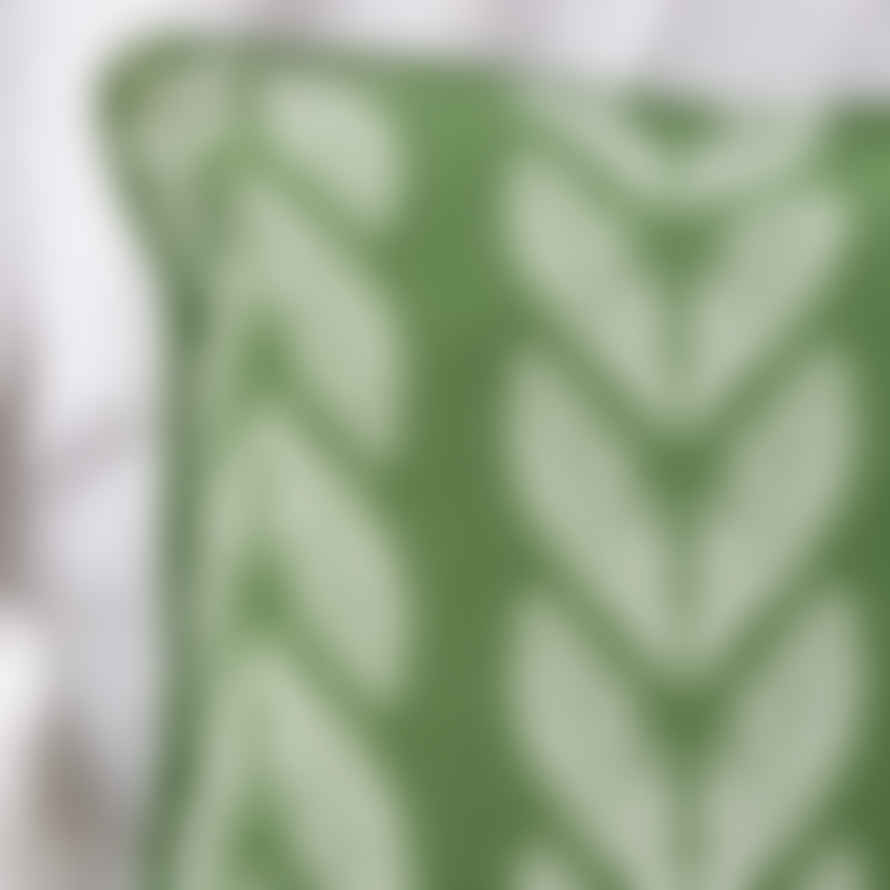 Grand Illusions Rectangle Cushion - Maya Green 50cm X 35cm