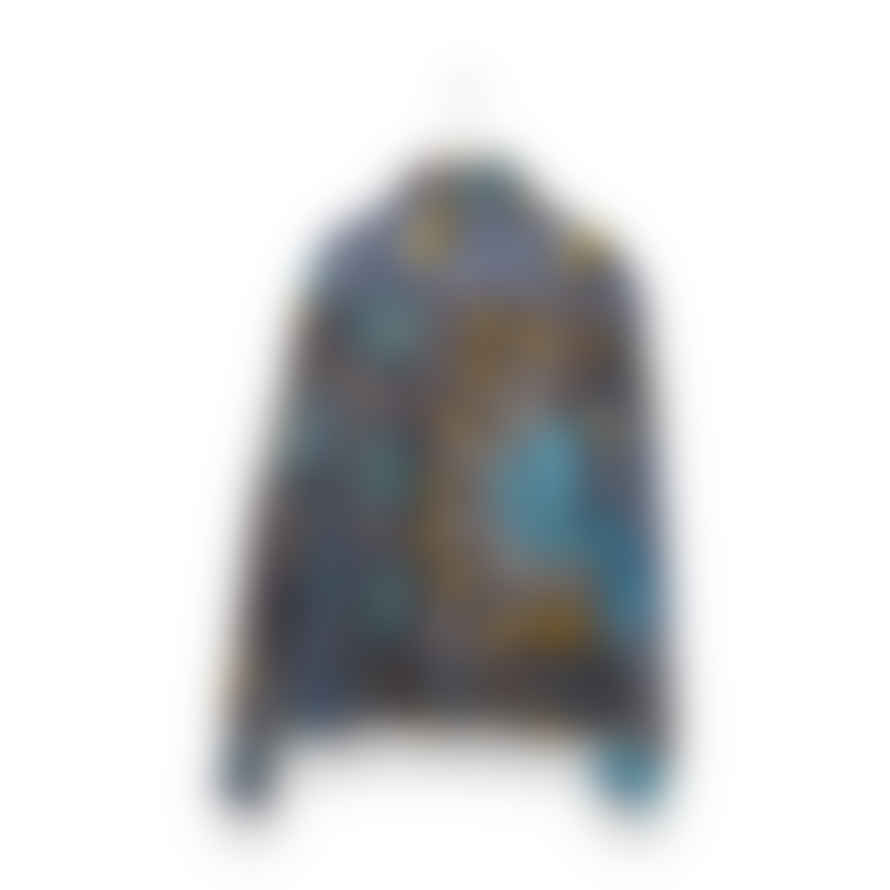 Kardo Bodhi Jacket Embroidered Cotton Kantha Blanket Lilac Blue