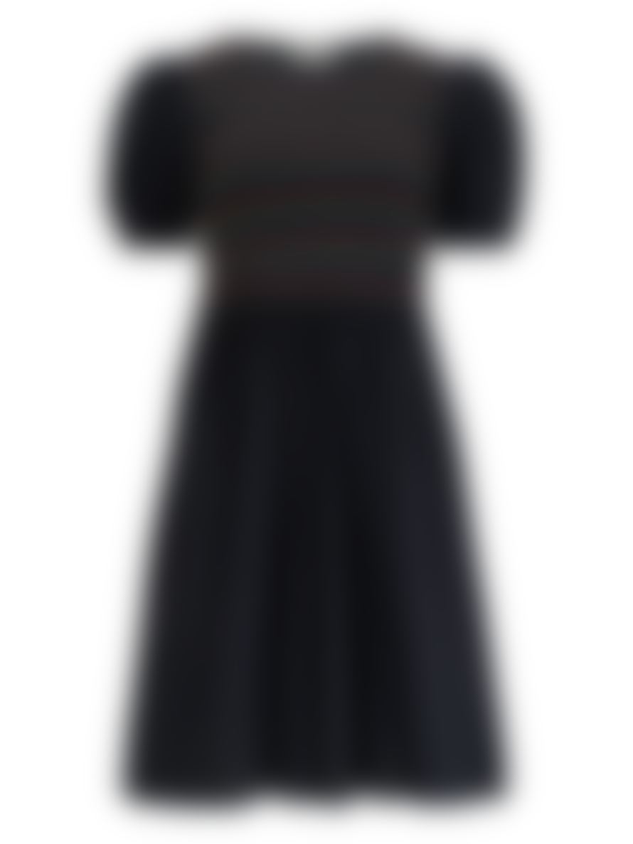 Sugarhill Antoinette Dress - Black, Rainbow Shirring