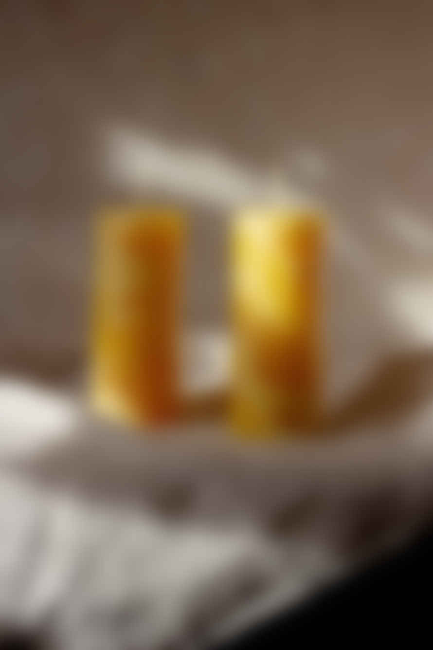 Goldrick Marbled Beeswax Candles - Set of 2