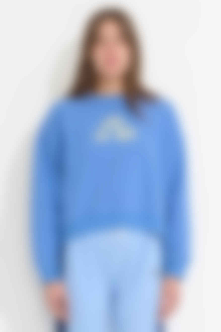 Misfit Shapes Women's Very Hungry Cropped Sweatshirt In Blue