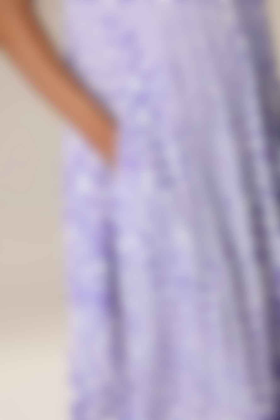 New Arrivals Sahara Purple and White Harlequin Jersey Dress