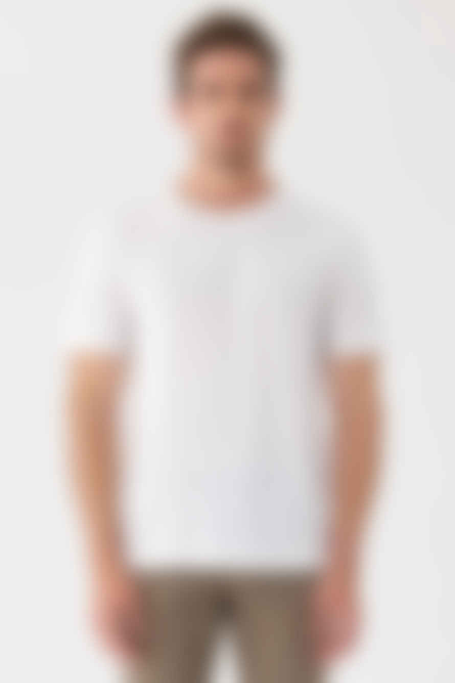 Transit Textured Detail Cotton T-shirt White