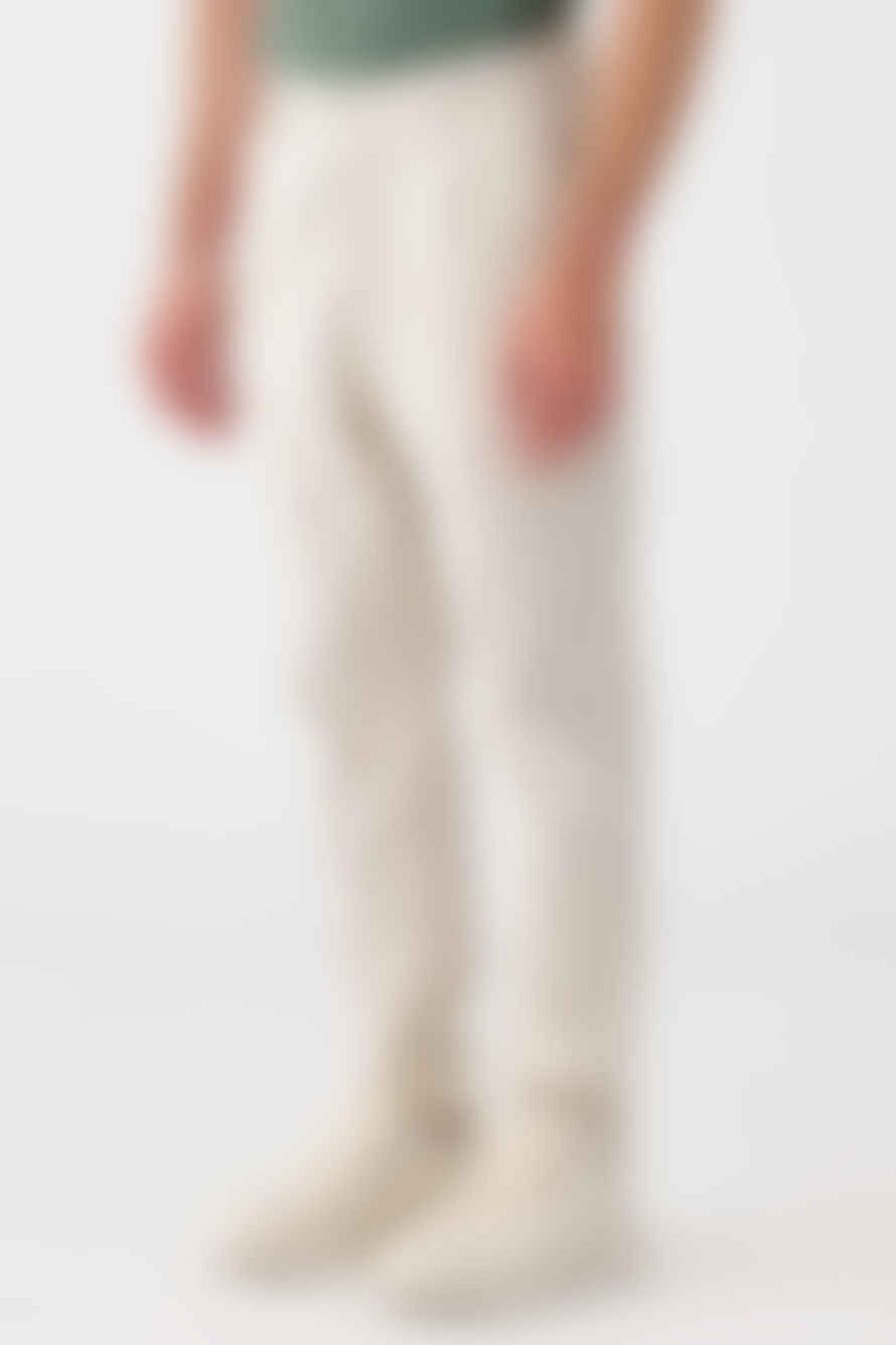 Transit Double-faced Striped Cotton/linen Trousers Stone