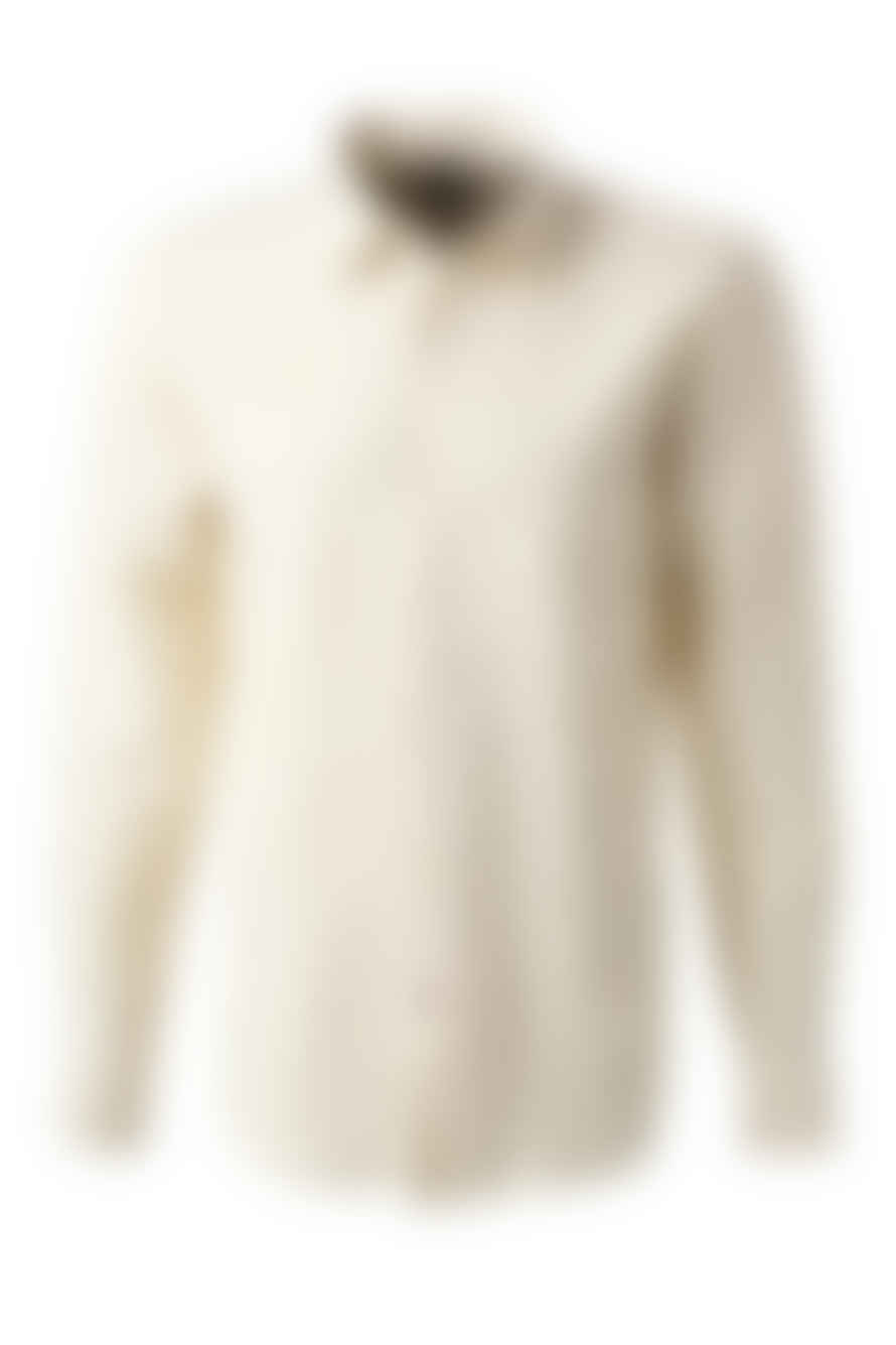 Hugo Boss Boss - C-hal-kent Open White Cotton And Linen Casual Shirt 50513661 131