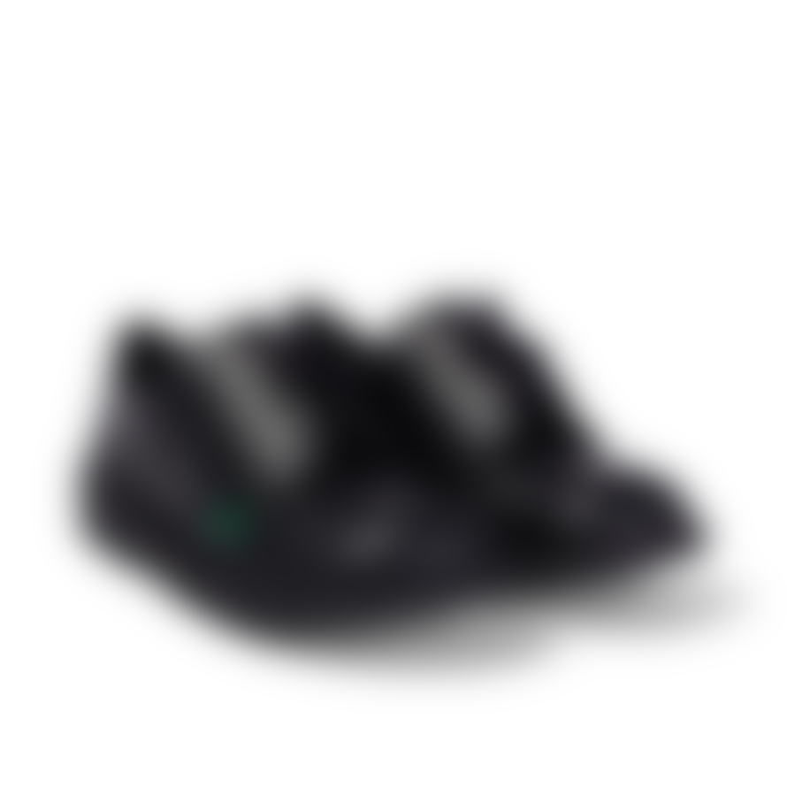 Kickers : Kick Lo Unisex School Shoes - Black Leather