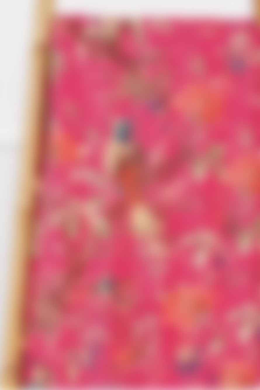 The Home Collection Kantha Throw Hot Pink Birds