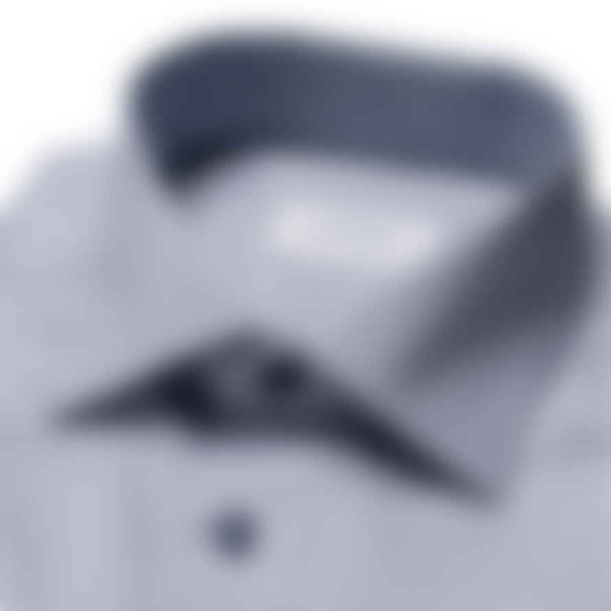 ETON - Dark Blue Slim Fit Fine Striped Signature Twill Shirt 10001172325