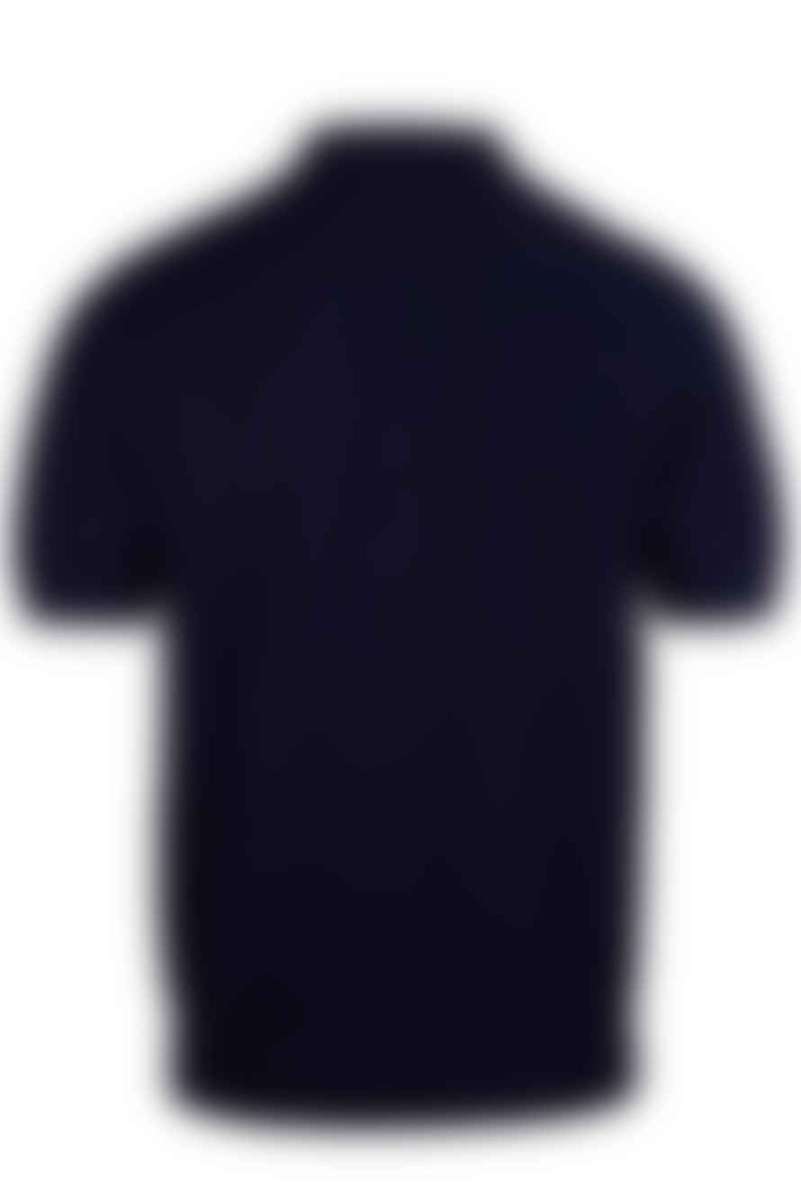 Stenstroms - Textured Linen/cotton Polo Shirt In Navy Blue 4202482541180