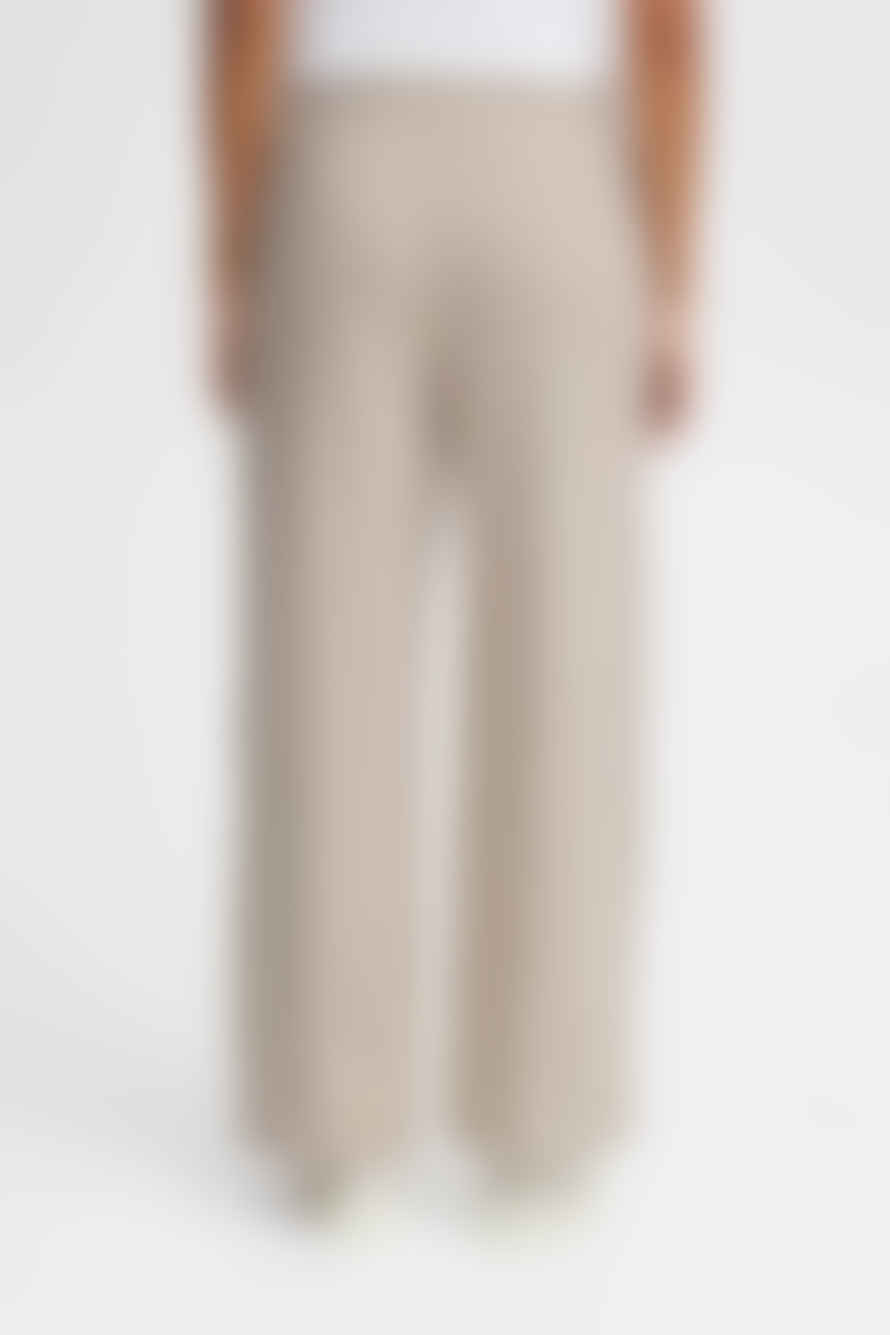 ICHI Kate Pique Pa2 Trousers - Doeskin