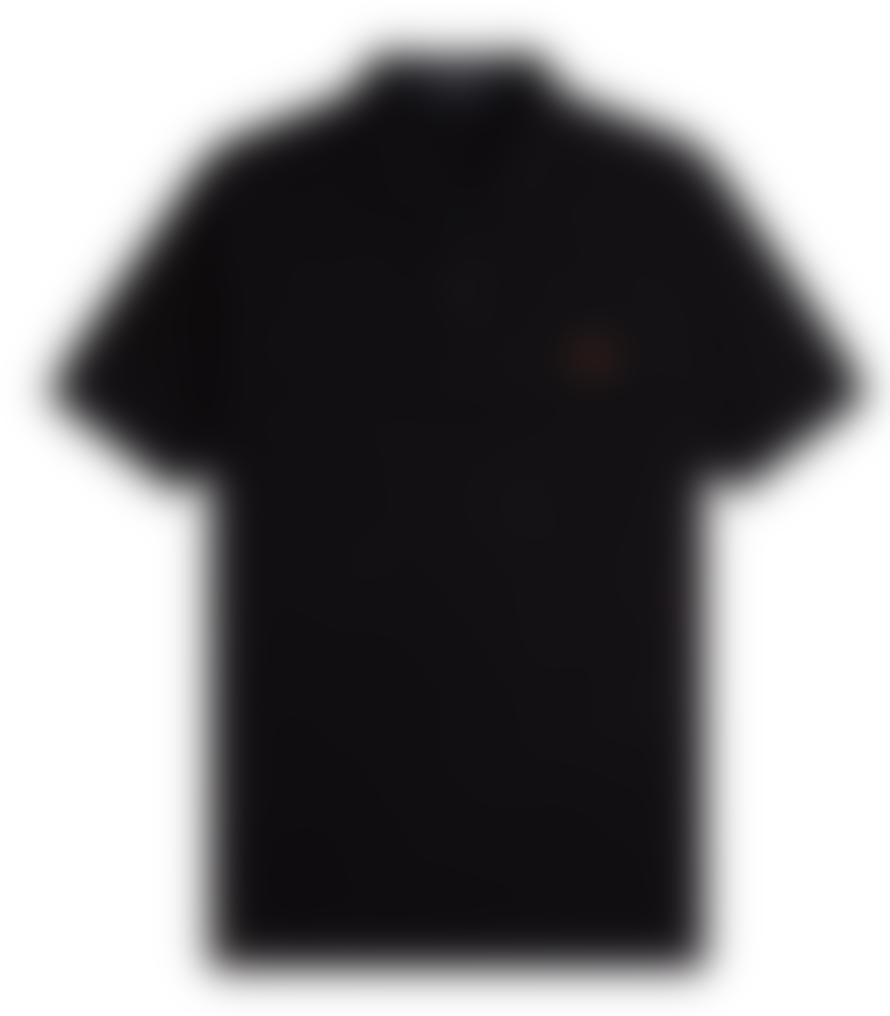 Fred Perry Fred Perry Slim Fit Plain Polo Black & Whiskey Brown