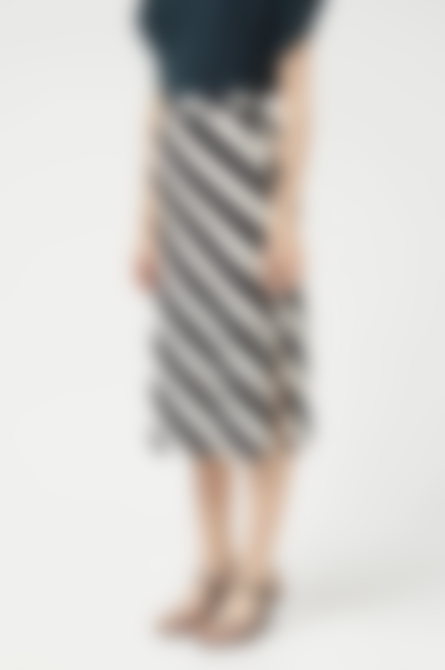 Compania Fantastica Cruela Striped Asymmetric Skirt