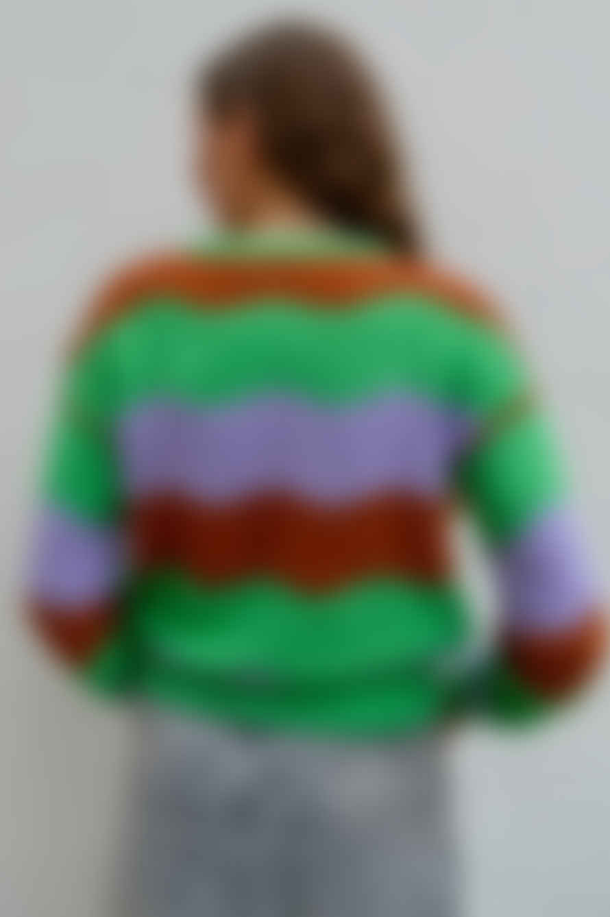 Thinking Mu Jo Green Knitted Sweater