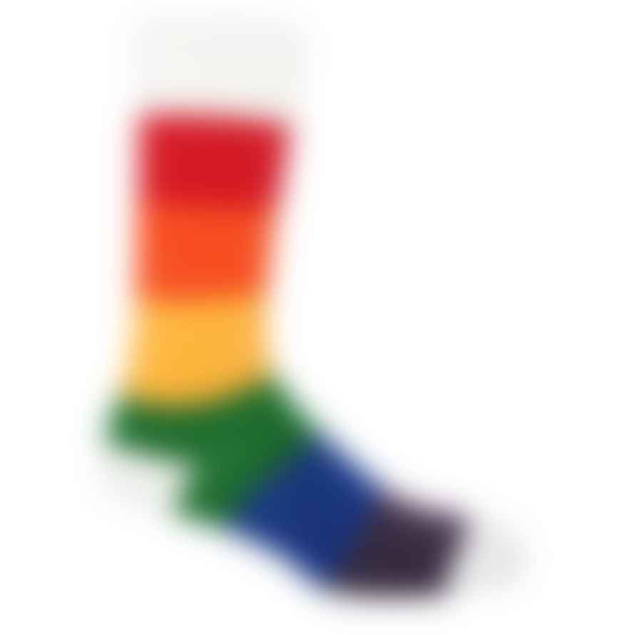 Peper Harow Block Stripe Mens Socks - Rainbow
