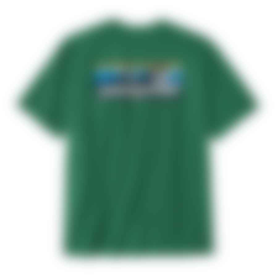 Patagonia T-Shirt Boardshort Logo Pocket Uomo Gather Green