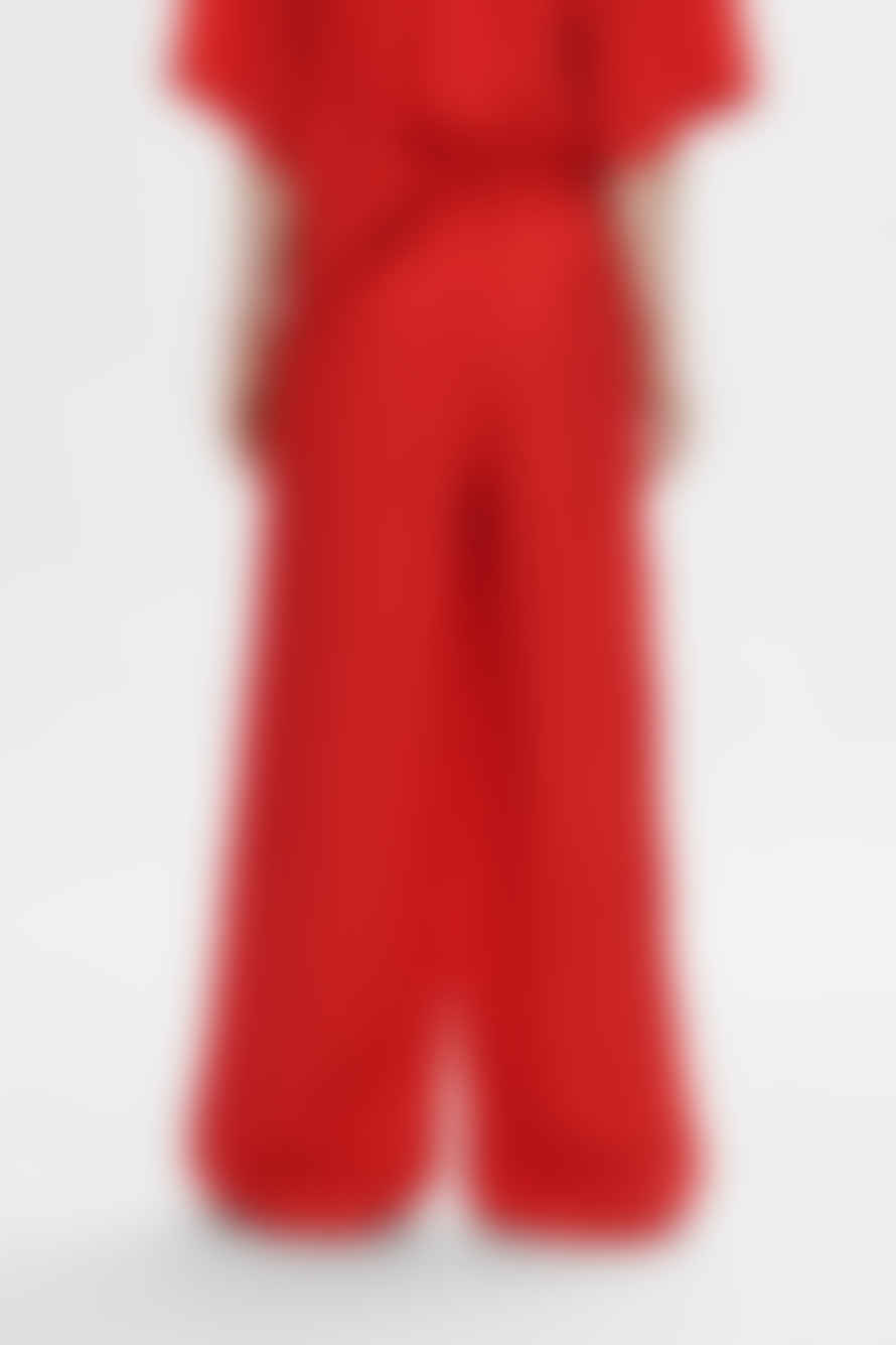 Selected Femme Flame Scarlet Lyra Wide Linen Pants