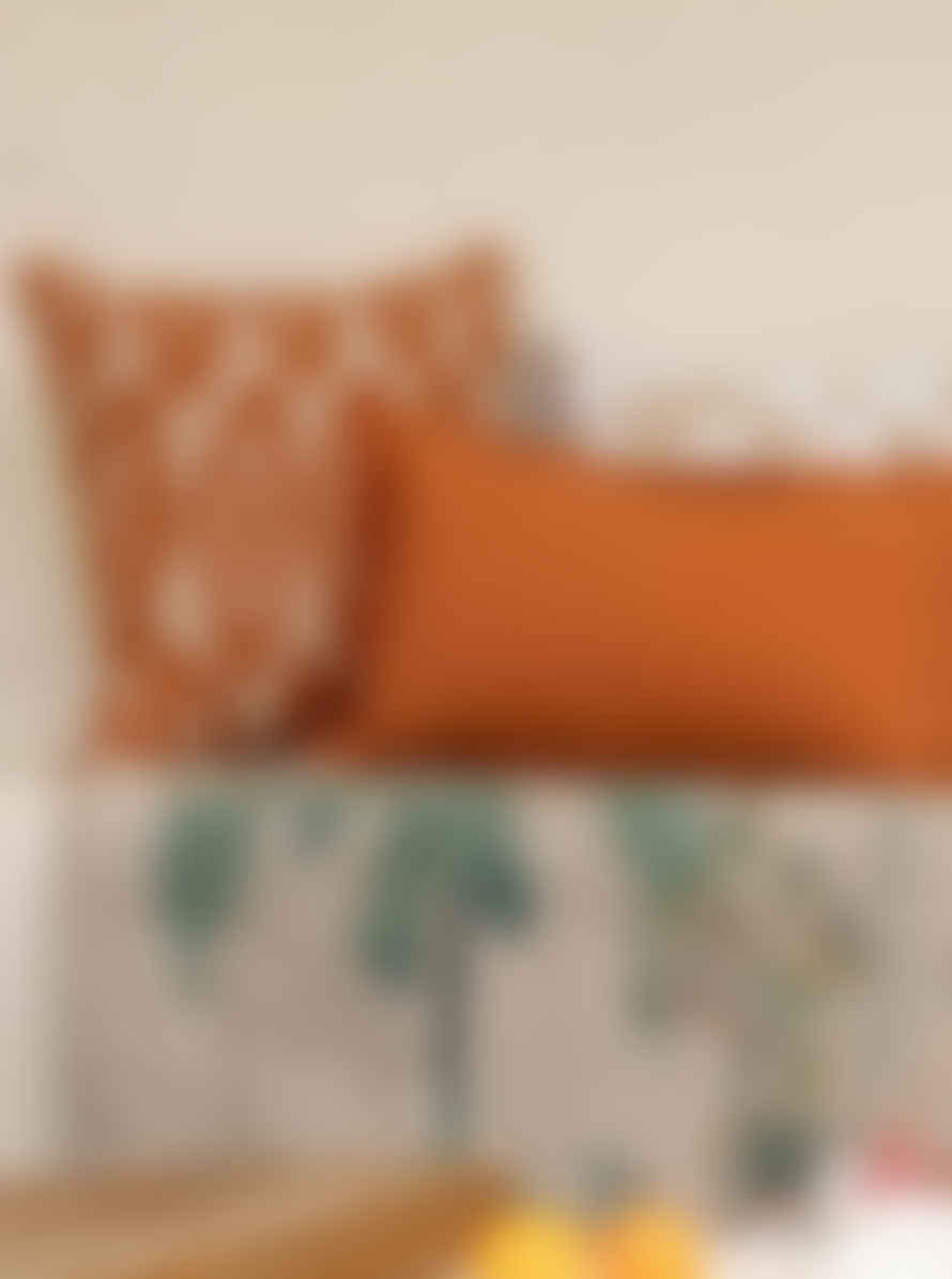 Viva Raise Leya Embroidered Cushion - 45x45cm - Copper