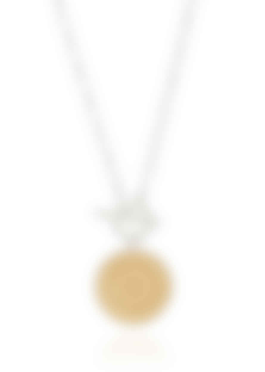 Anna Beck Contrast Dotted Circle Toggle Necklace - Gold & Silver