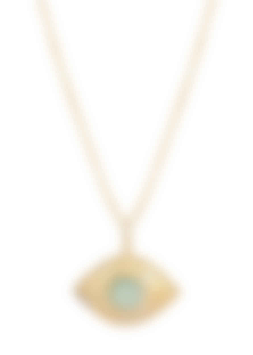 Anna Beck Evil Eye Green Quartz Necklace - Gold
