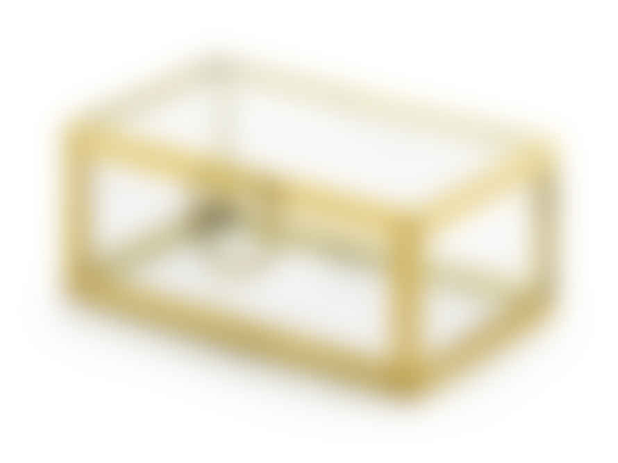 Partydeco Glass Box, Gold, 9x5.5x4cm