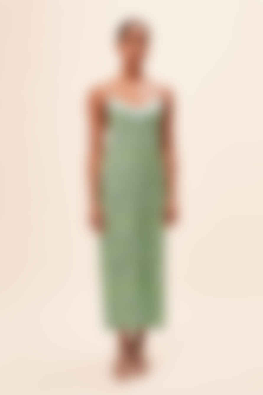SUNCOO  Chelsy Dress - Green Print