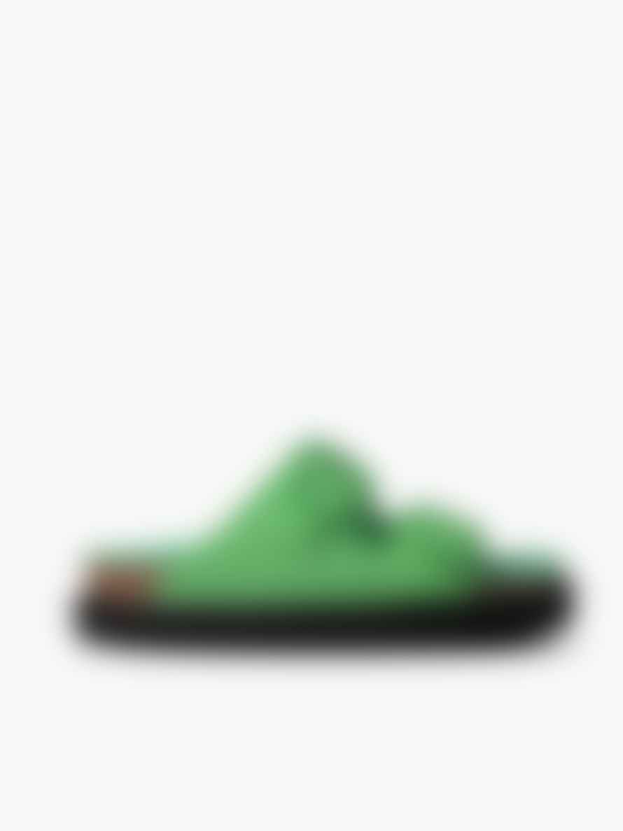 Genuins Apple Green Galia Leather Sandals