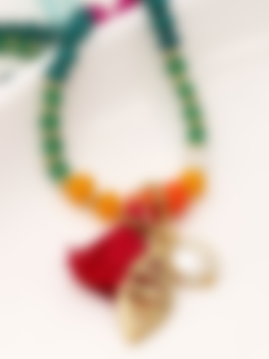 POM Multicolour Bead Long Necklace