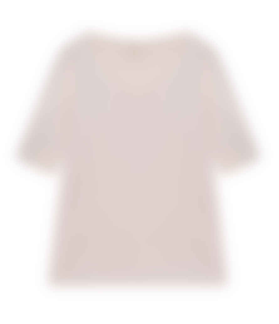 cashmere-fashion-store The Shirt Project Organic Baumwolle-modal-mix Shirt V-ausschnitt Halbarm
