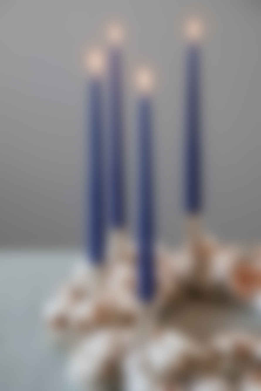 MOUD Home Cozy Paraffin Candle - Dark Blue - 4 Pcs.