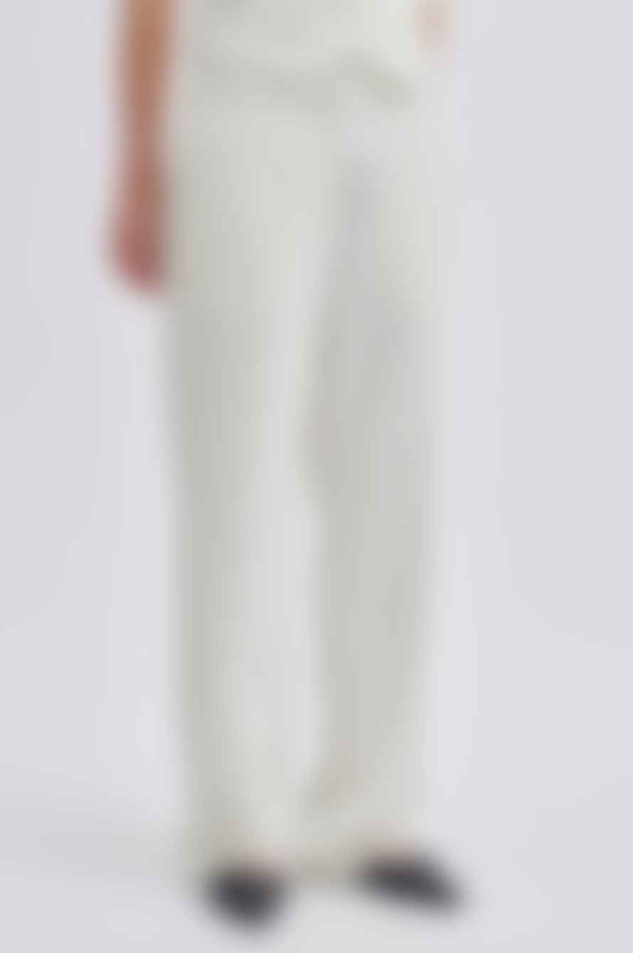 Second Female Vaporous White Kaleem Suit Womens Trousers
