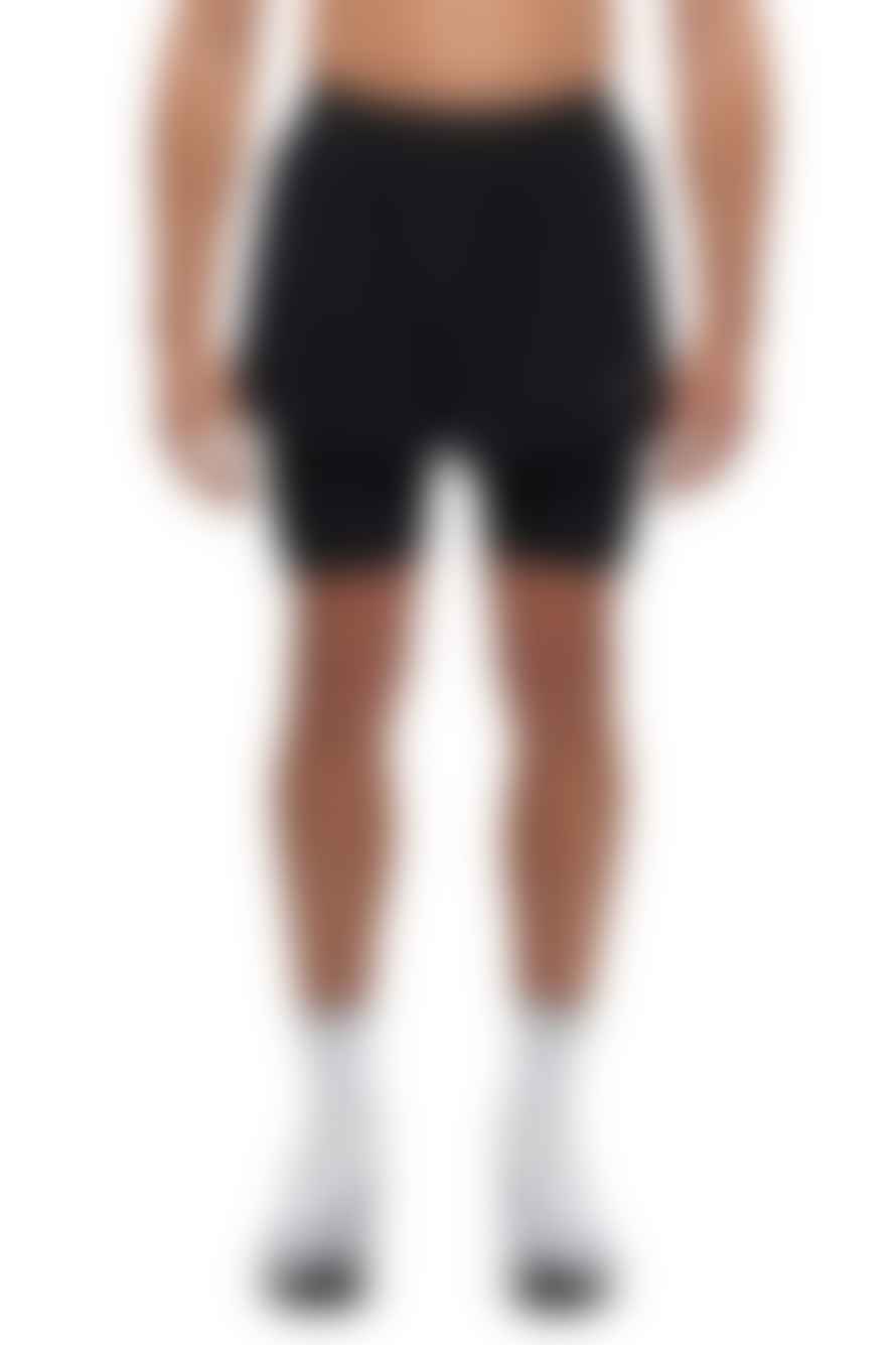 OVER OVER Black Perforated 2 Layer Shorts