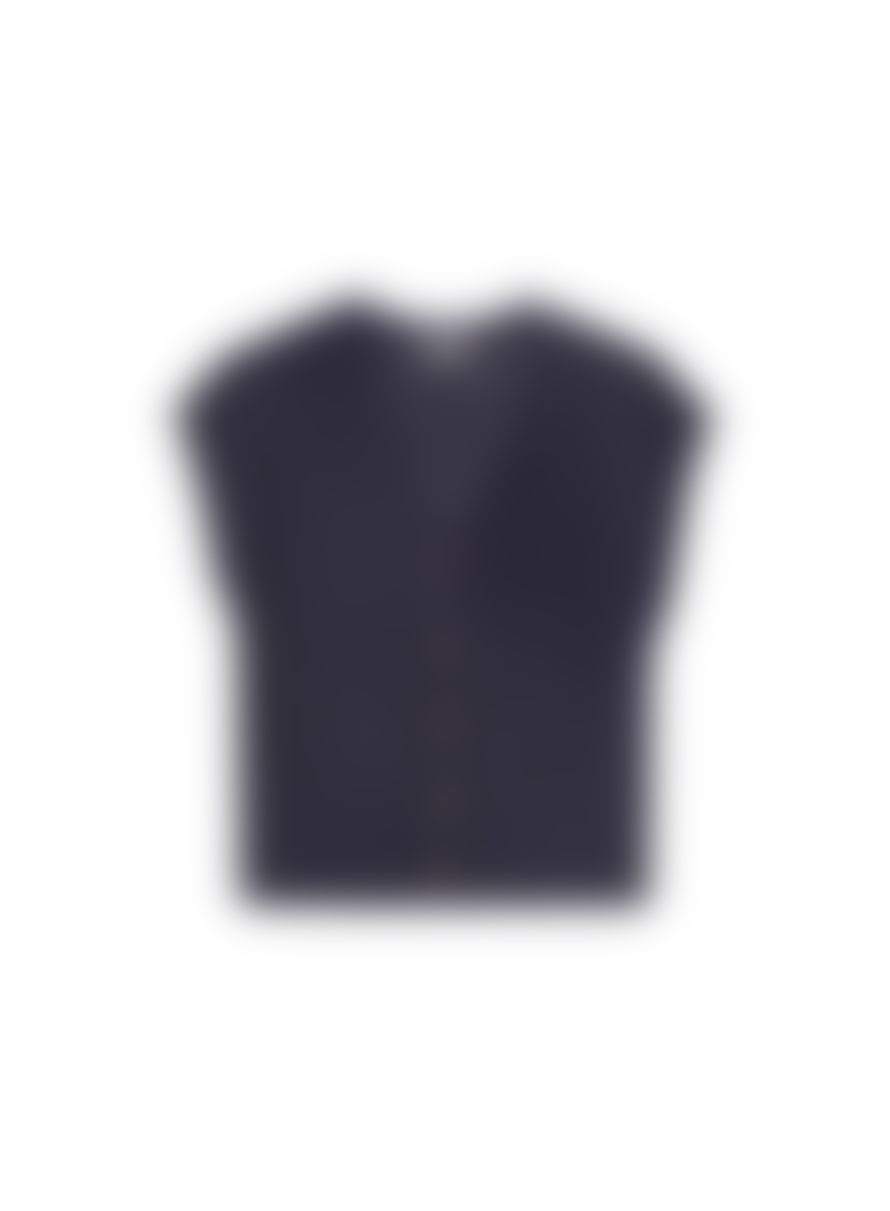 Yerse Lima V-neck Top In Navy From