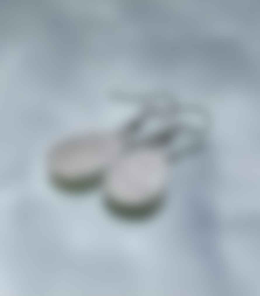 Bombolulu Bombolulu Small Mini Oval Earrings- Silver Plated