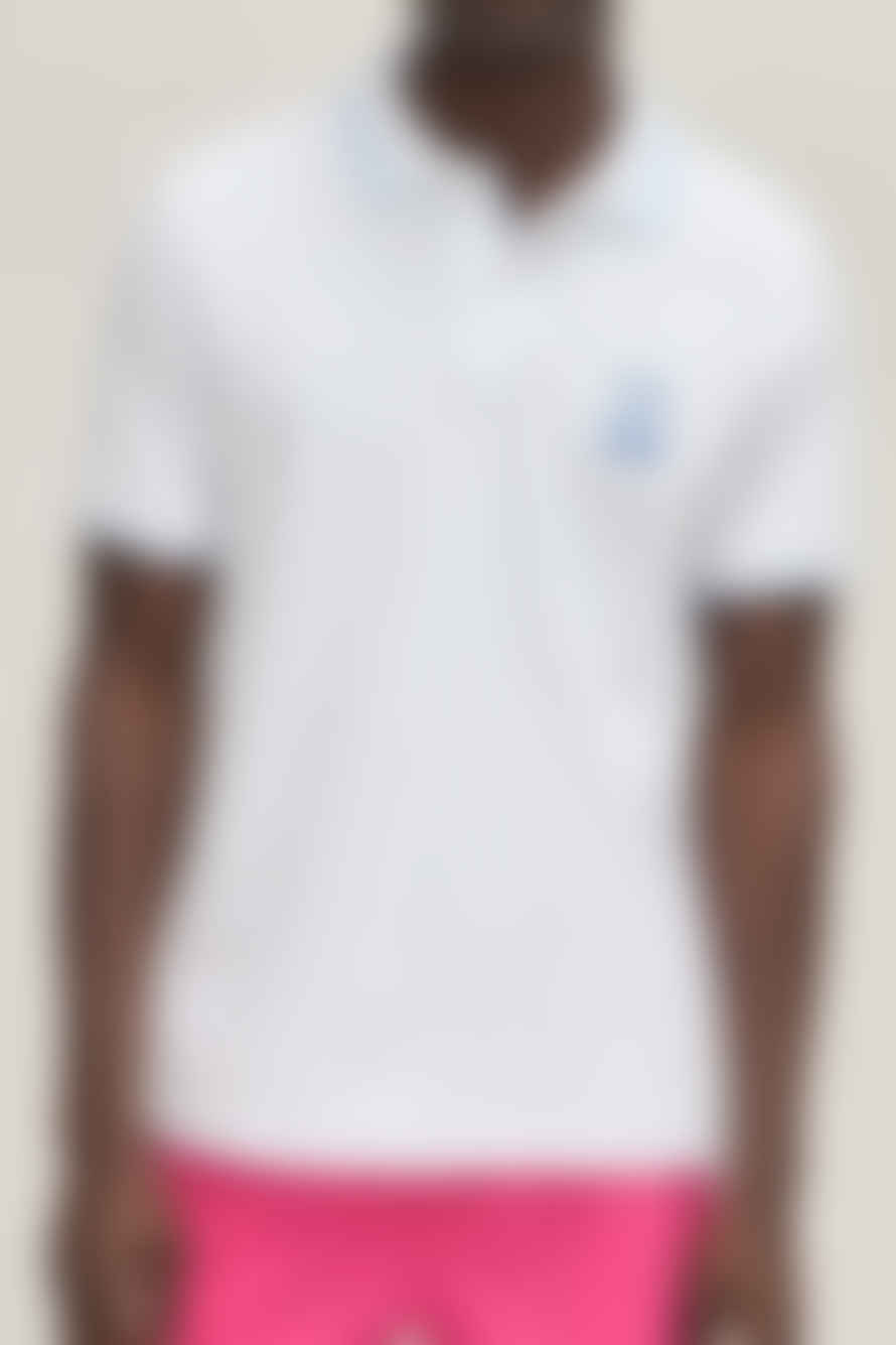 PSYCHO BUNNY - Lenox Pique Polo Shirt In White B6k138b200 Wht
