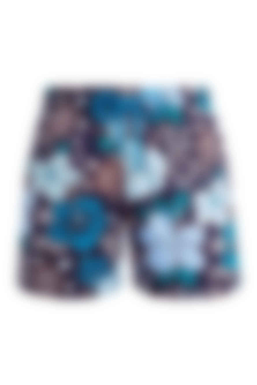 Vilebrequin Tropical Turtles Stretch Swimshorts Blue