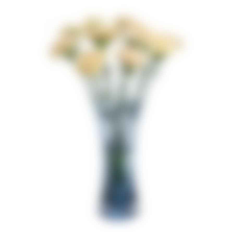 Dartington Crystal Florabundance Ink Blue Carnation Vase