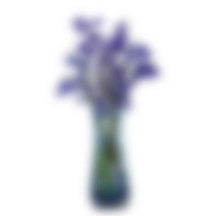 Dartington Crystal Florabundance Ink Blue Bluebell Vase