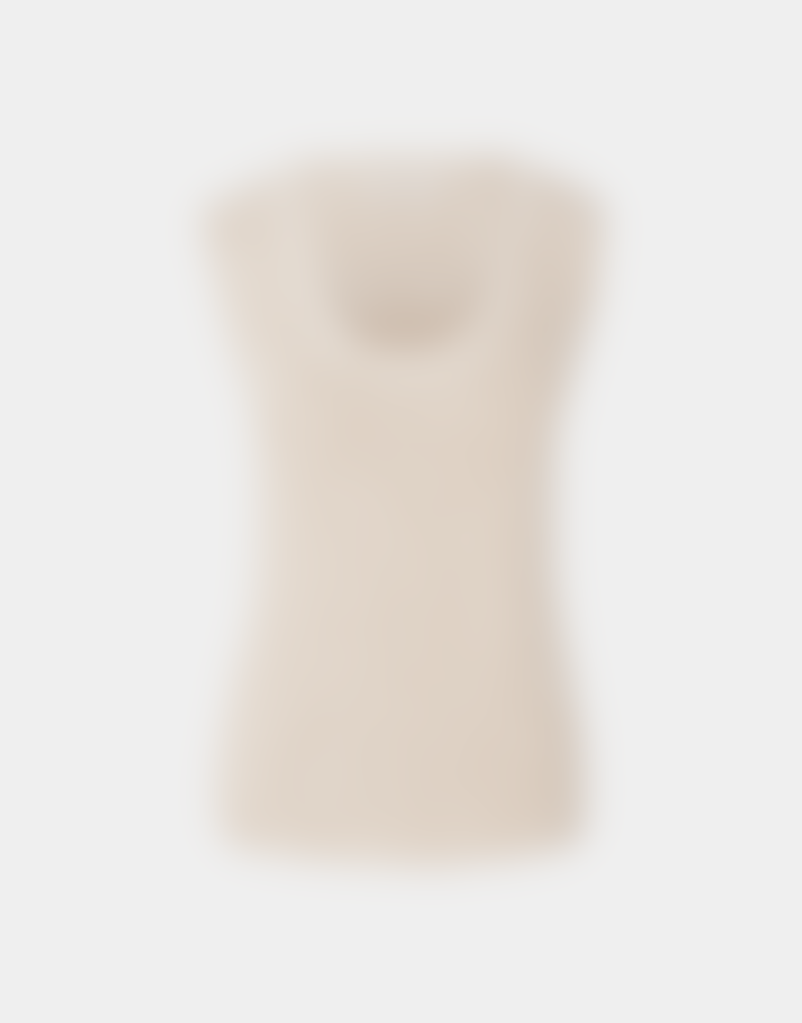 Riani Riani Knitted Glitter Specks Sleeveless Vest Col: 802 Champagne, Size: