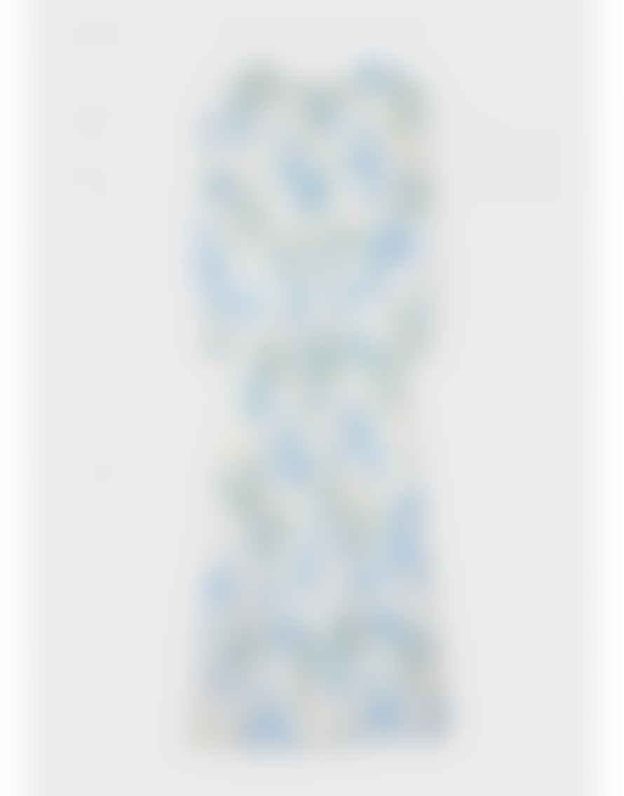 Paul Smith Paul Smith Blue Tulip Print Elasticated Waist Midi Dress Size: 10, Col