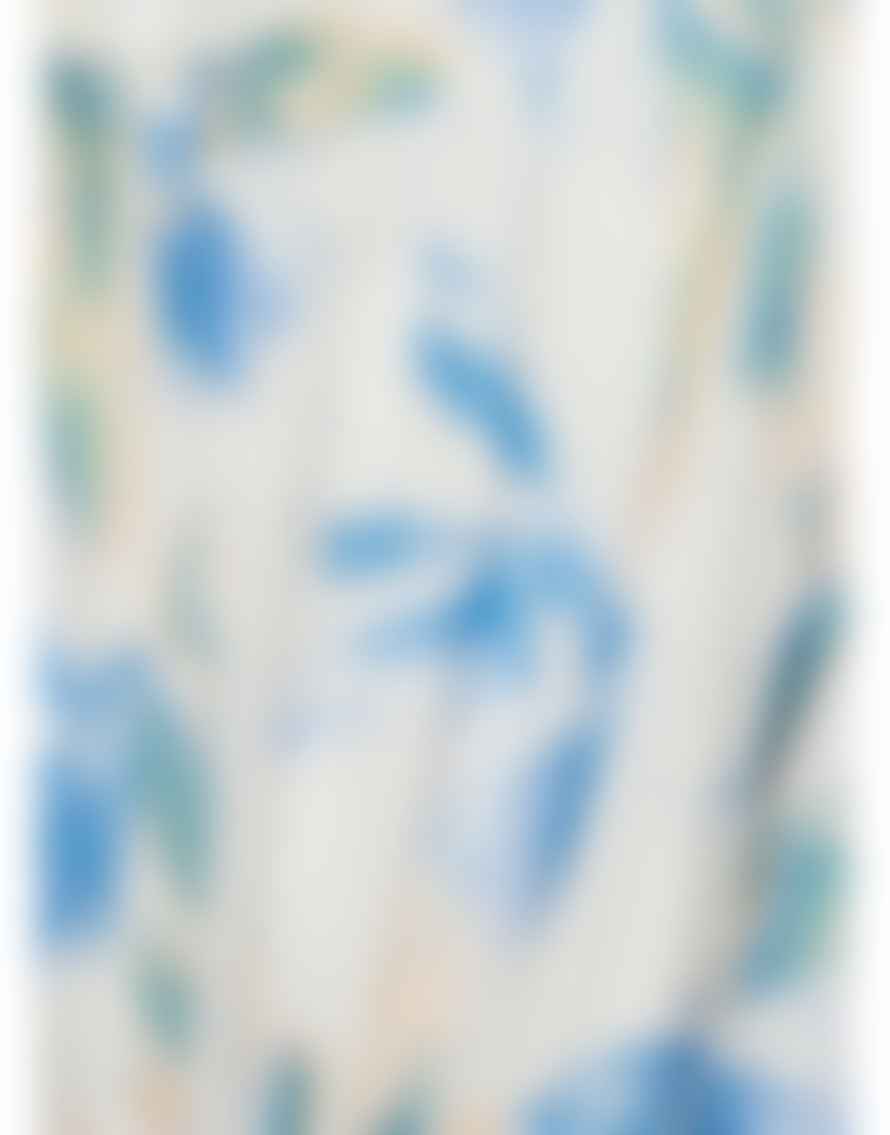 Paul Smith Paul Smith Blue Tulip Print Elasticated Waist Midi Dress Size: 10, Col