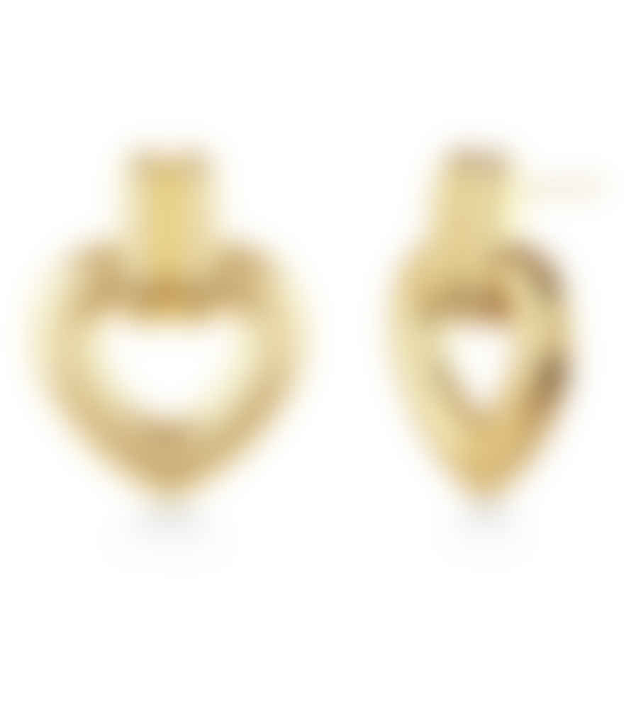 Edblad Beverley Medium Stud Earrings In 14k Gold Plating On Stainless Steel