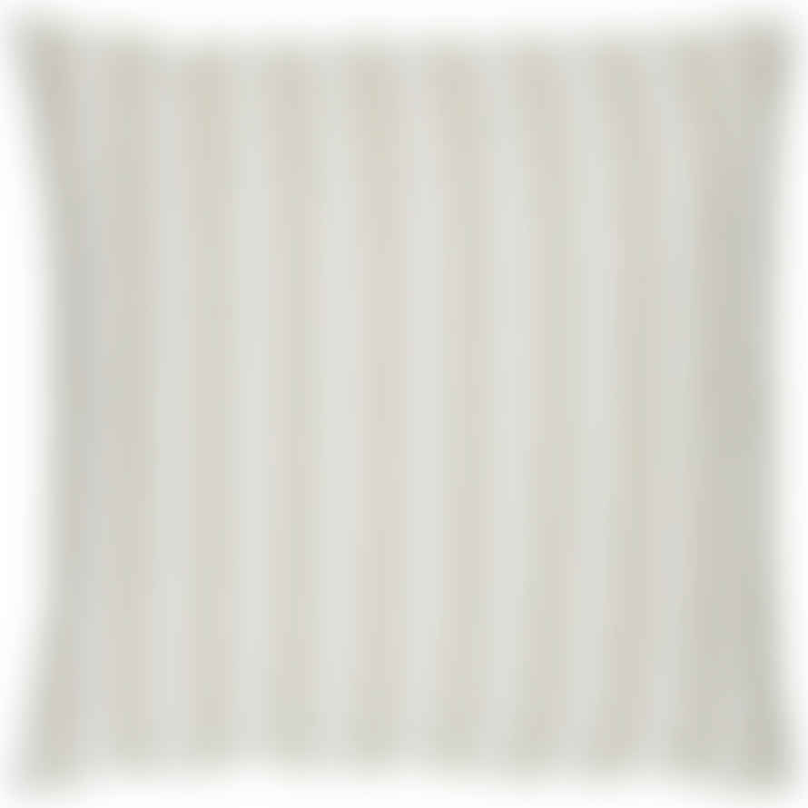 Ib Laursen Green & White Stripe Cotton Cushion 60 X60 Cm