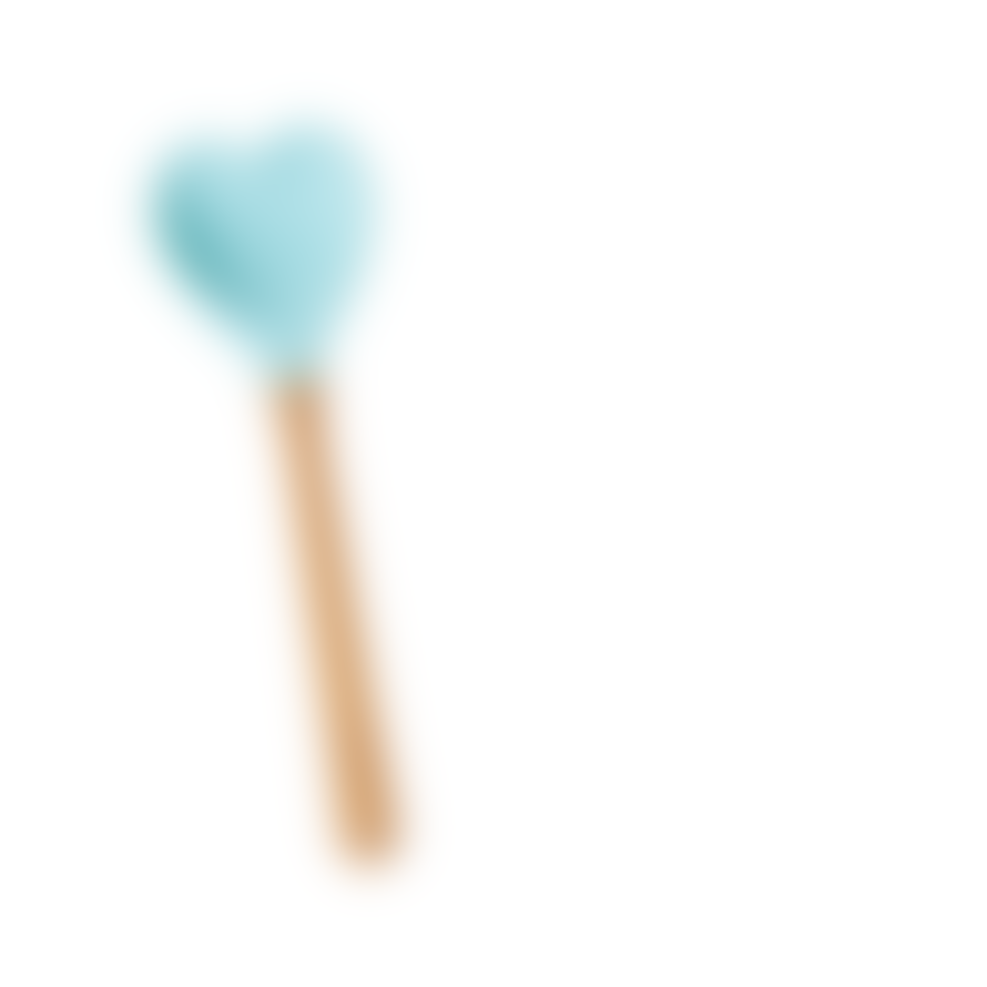 rice Blue Heart Shape Silicone Kitchen Spoon
