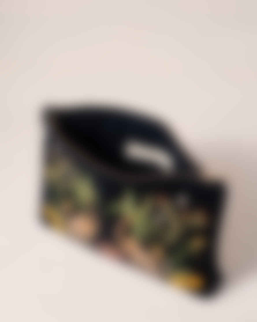 Elizabeth Scarlett Jungle Paradise Jaguar Charcoal Velvet Everyday Pouch