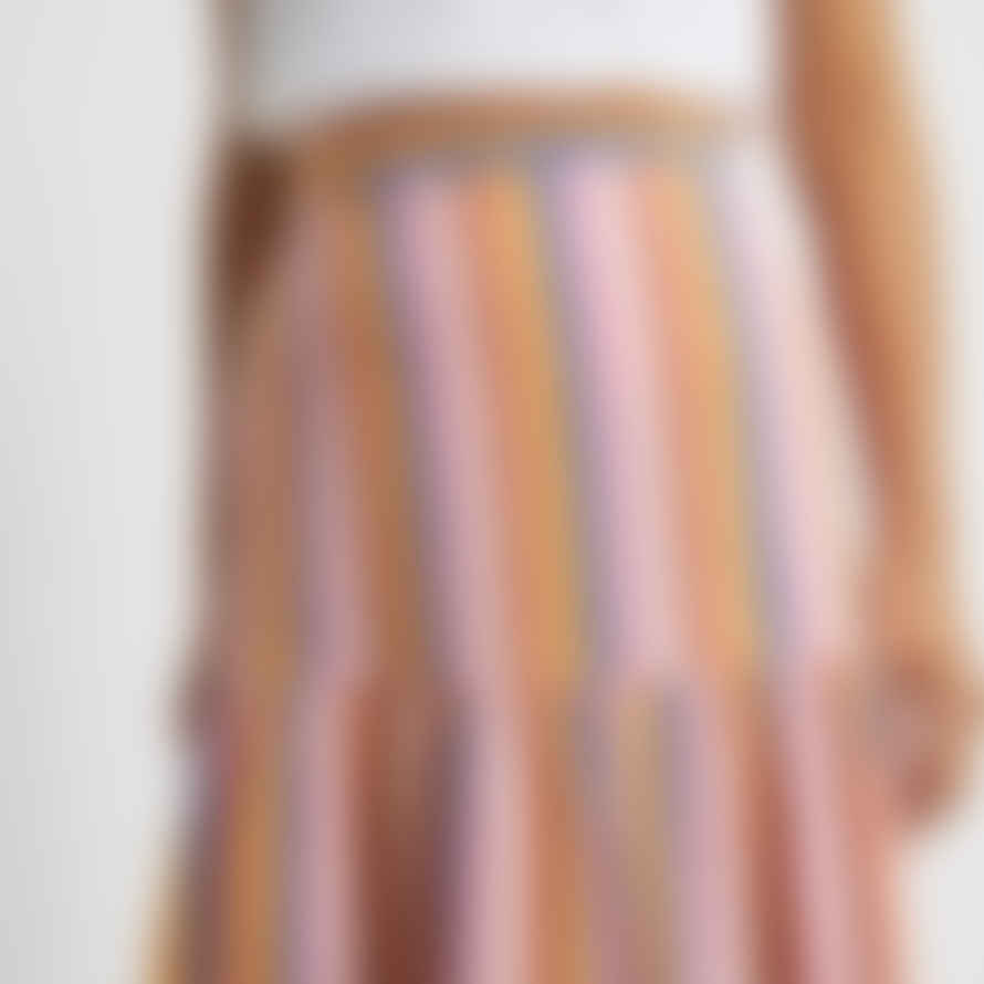 dedicated Finnhamn Organic Cotton Midi Skirt - Multi Stripe
