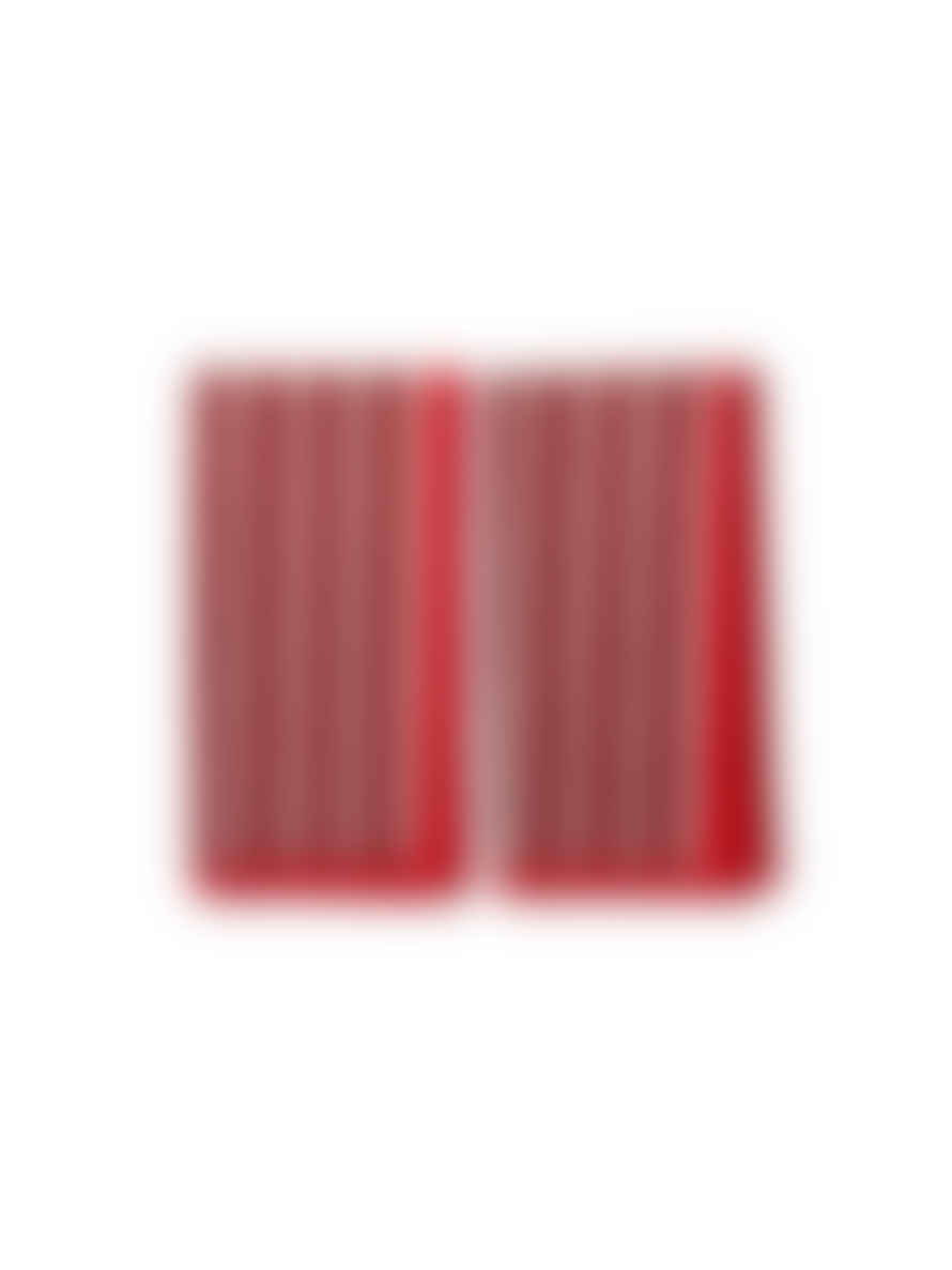 YOD&CO Block Stripe Napkins X 2 | Crimson Red & Blush